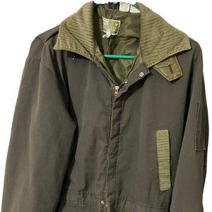 Vintage Sears Coveralls Insulated Suit Work Wear 38 Short Green Jumpsuit Overall